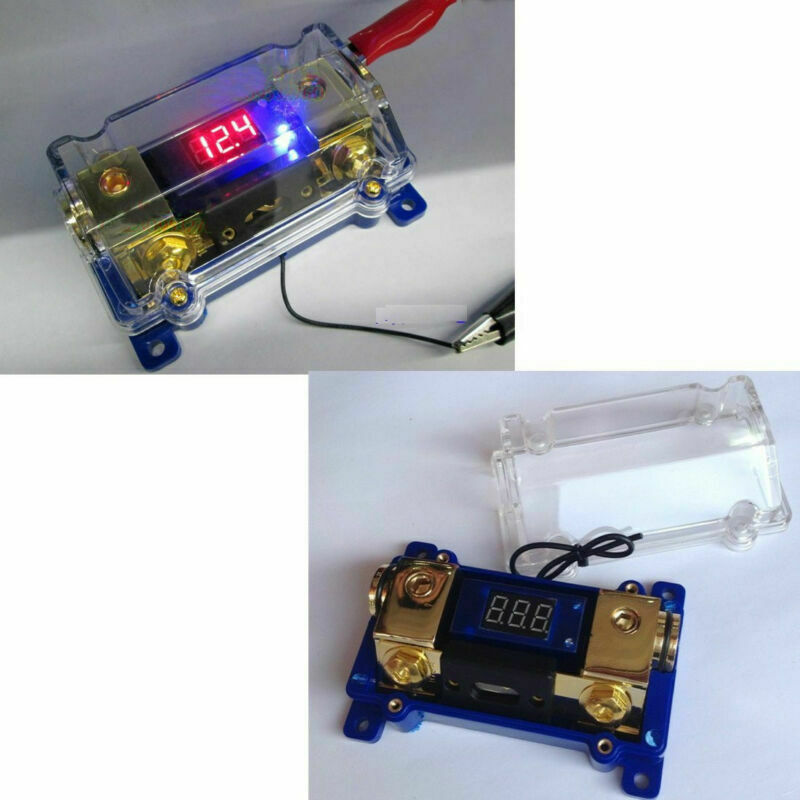 100A 2-Way Car Audio Power Fuse Holder Stereo Grounding Cable Distribution Block