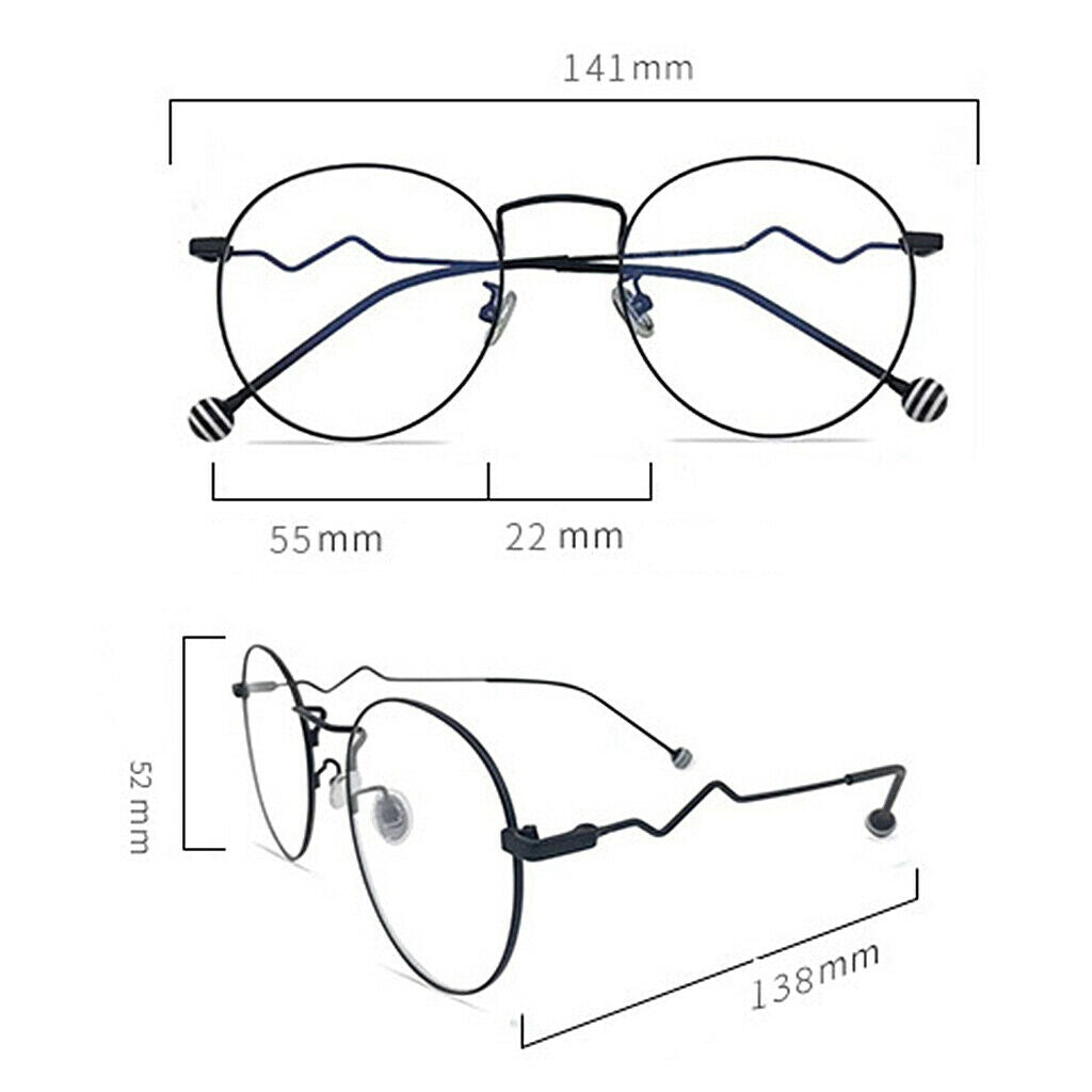 Metal Eyeglass Frames Women Girls Metal Frame Eyeglass Frame - Black, as