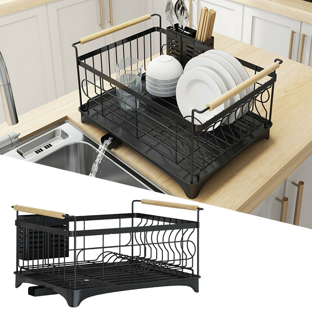Dish Drainer Drying Plate Shelf for Bowls Pans Dish Drying Rack Kitchen