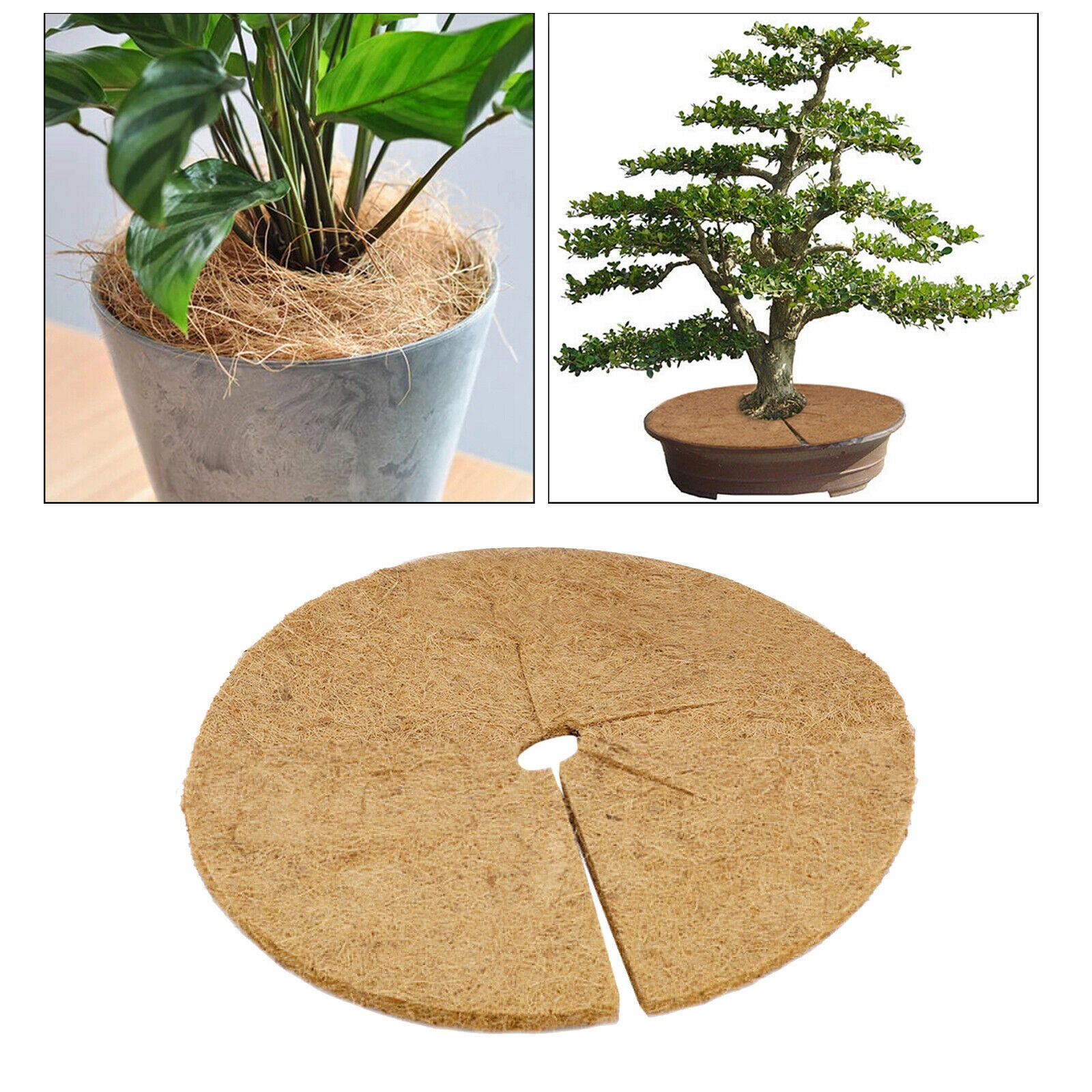 Natural Coconut Coir Fiber Mulch Rings Mat Plant Cover Protection 16 Inches
