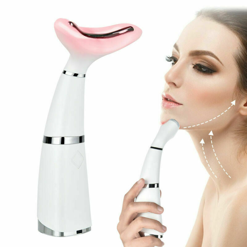 LED Photon Therapy Neck Face Lifting Massager Remove Double Chin Skin Tighten US