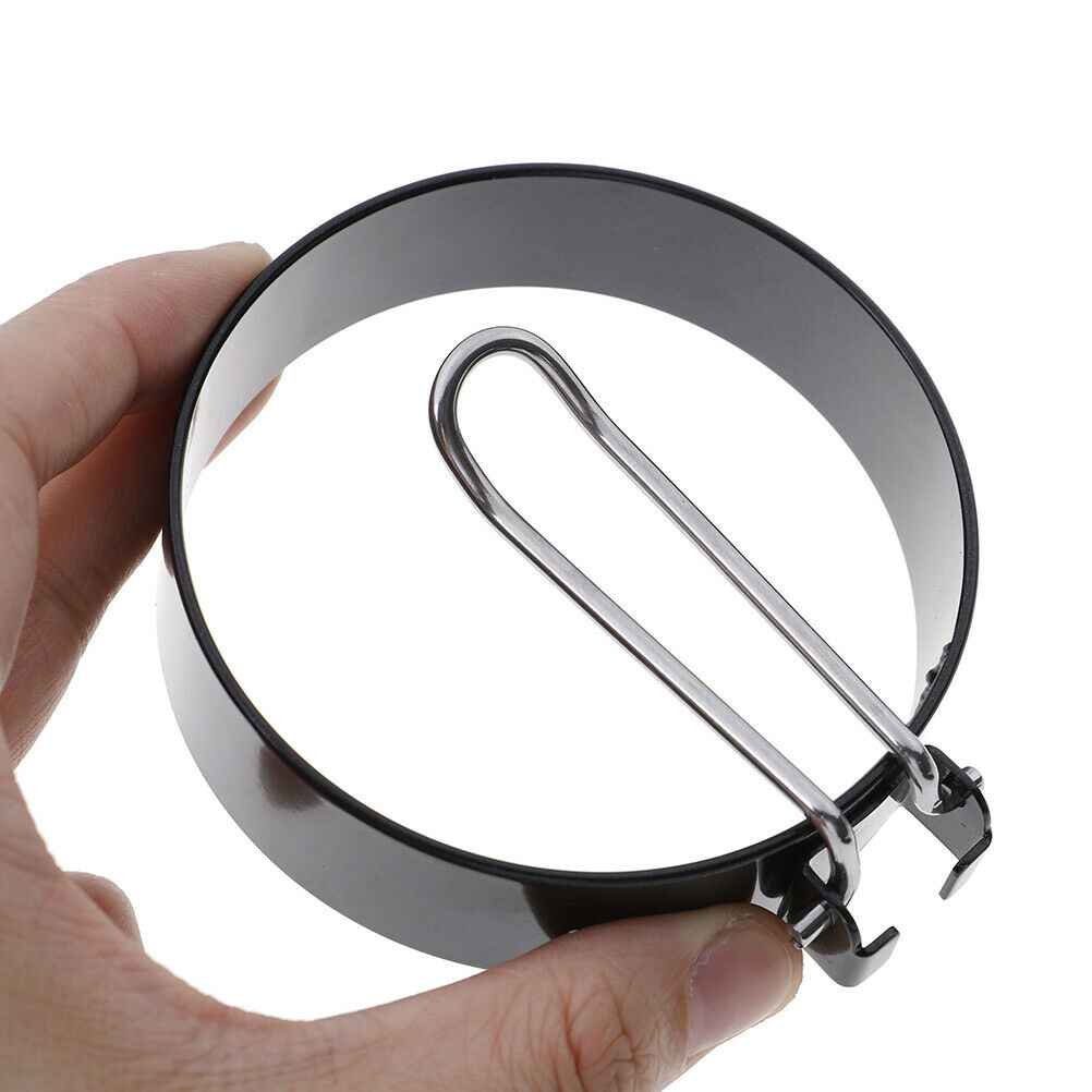 Nonstick Stainless Steel Handle Round Egg Ring Shaper Pancake Mould Mold .l8