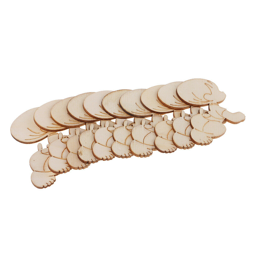 10 pieces wood cutouts baby shapes natural wood slices wood