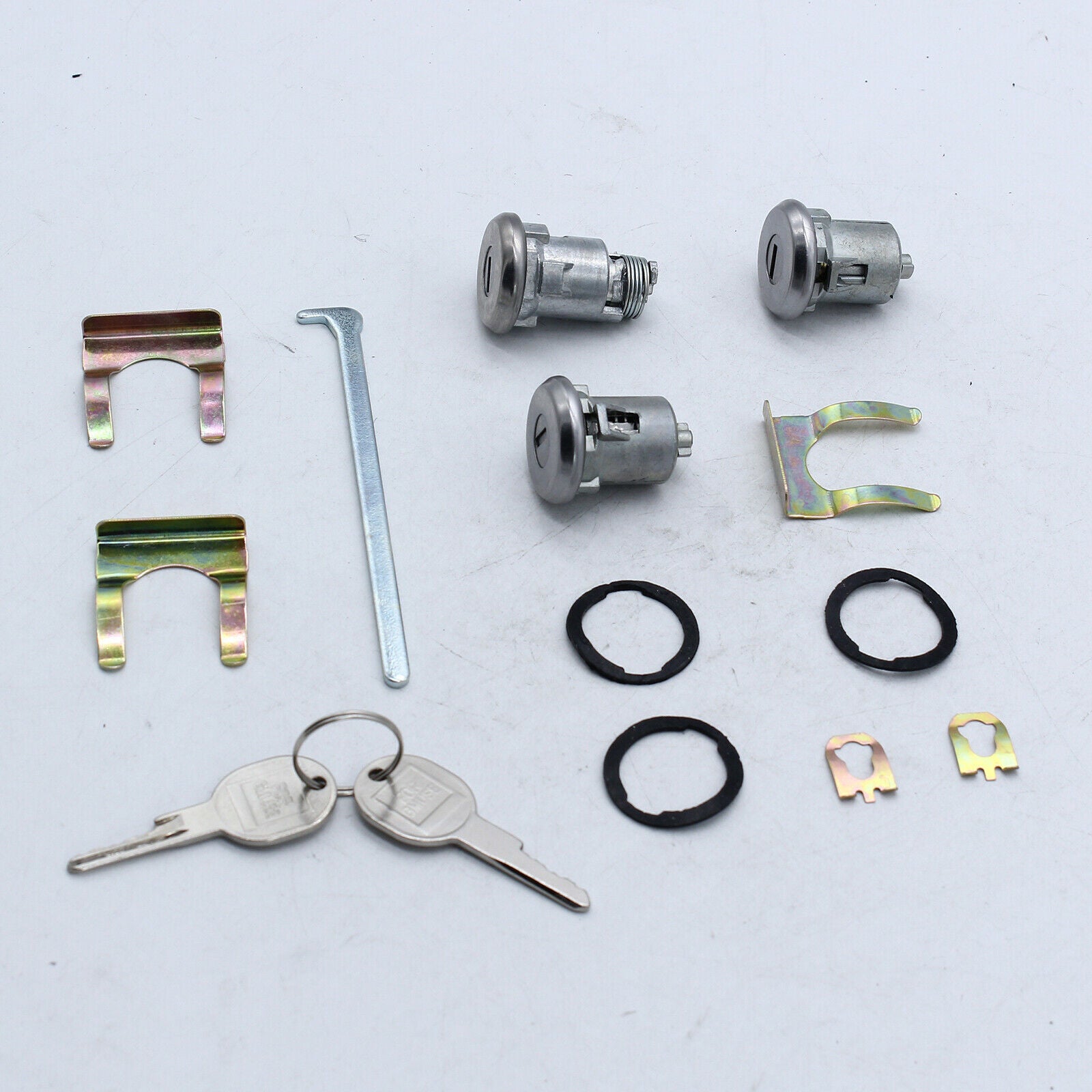 Professional Doors Lock Cylinder with 2 Keys Replacement for GM Chevelle