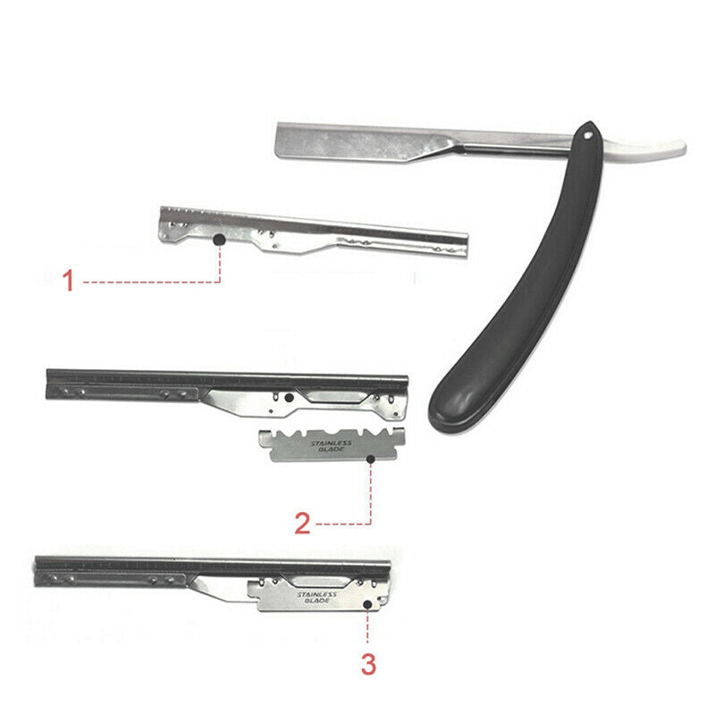 Portable Black Folding Manual Razor Holder Shaving Eyebrow Blades Holder .l8