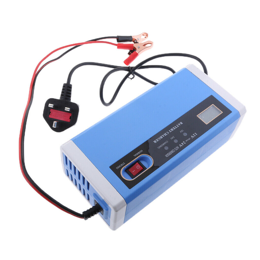 12V-24V 10A Intelligent Pulse Battery Charger/Repair for Electric car UK