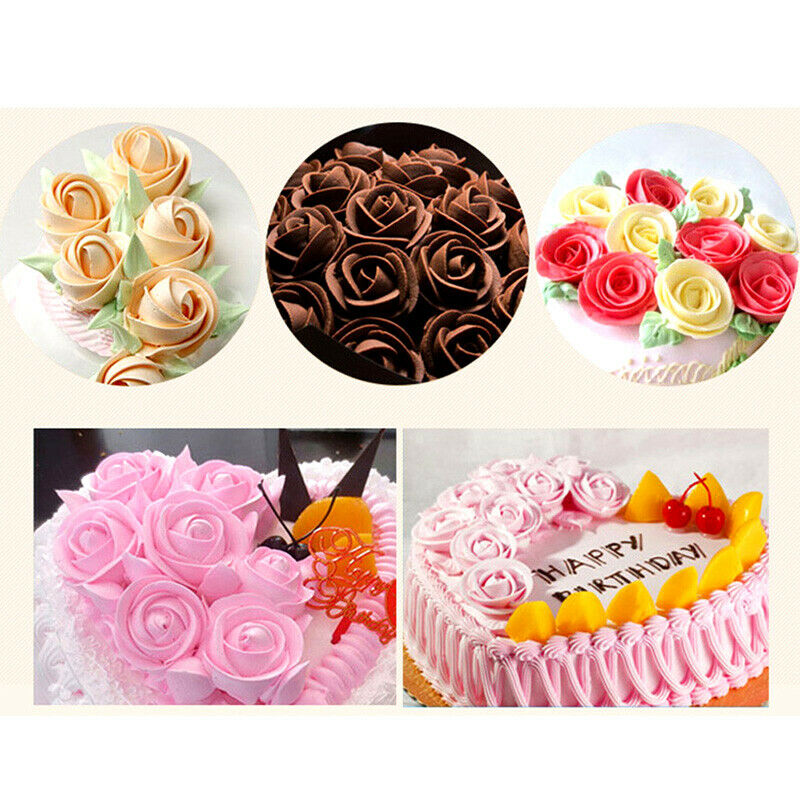 80pcs Kitchen Glutinous Rice Cake Decorating Rose Flower Piping Care Dess.l8