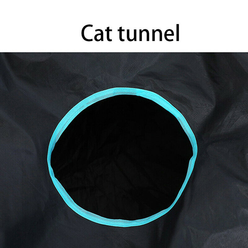 5 Holes 'S' Blue Black Pet Cat Tunnel Toys For Cat Kitten Collapsible CrinklBDA