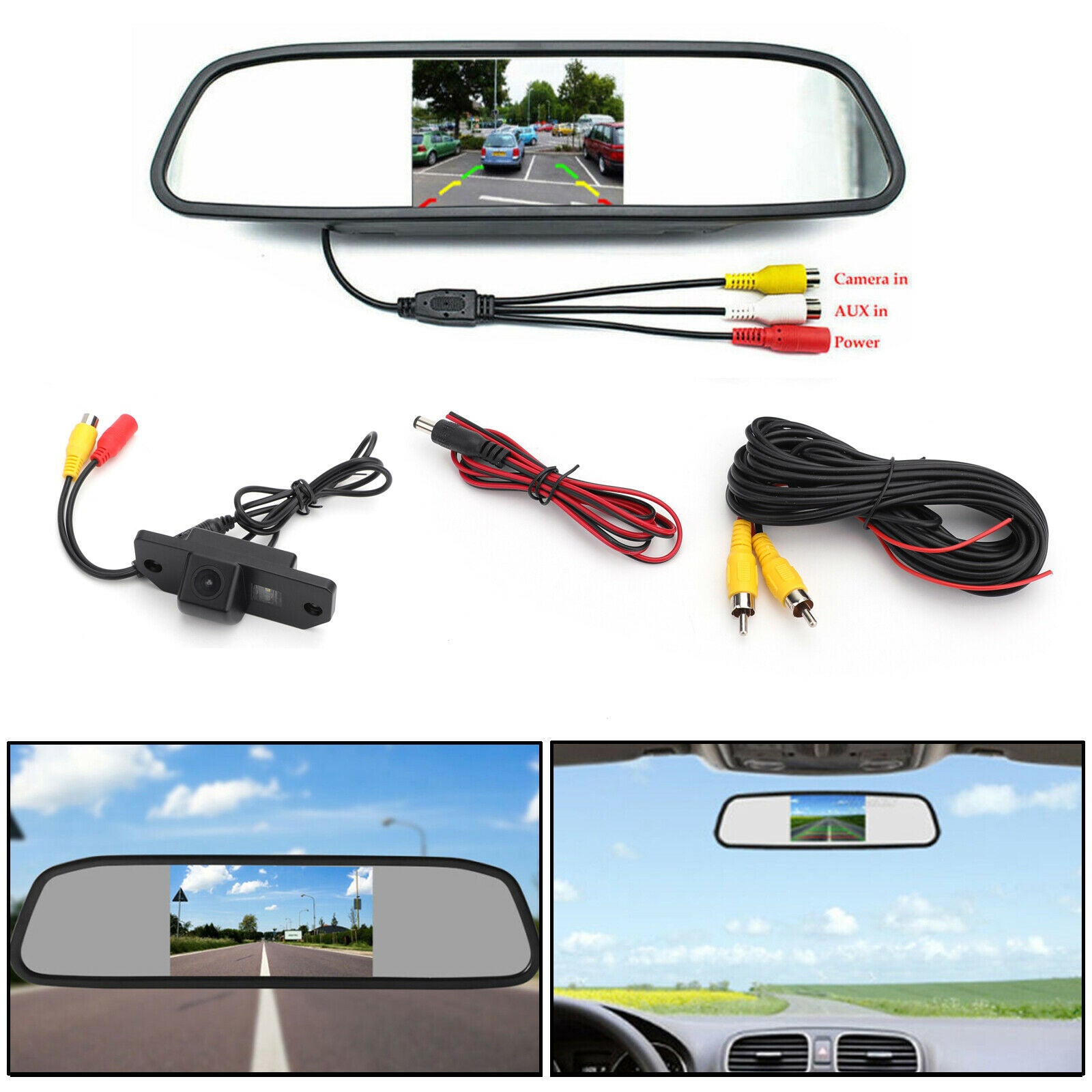 Rear View Parking Camera + 4.3" Monitor For Ford Focus 3C Reversing US