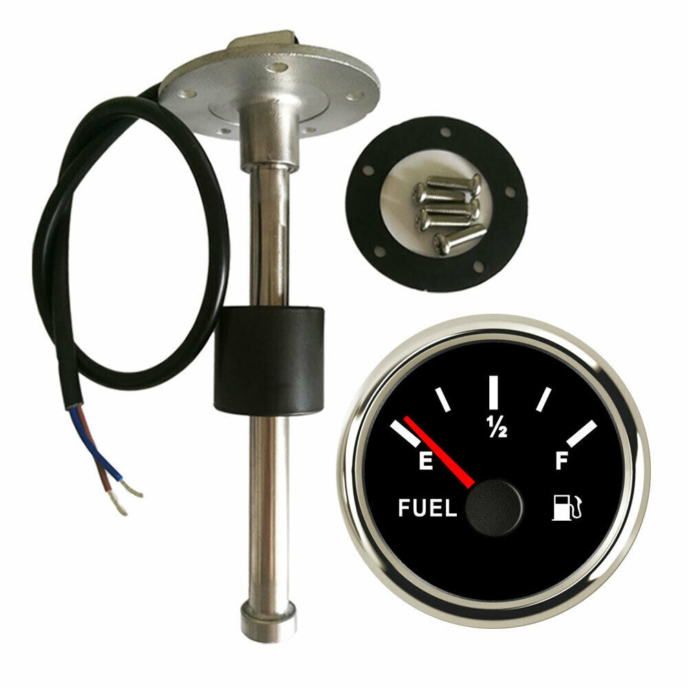Fuel Level Gauge With 6.5 inch Sender 240-33ohms 9-32VDC For Car Boat Motorcycle