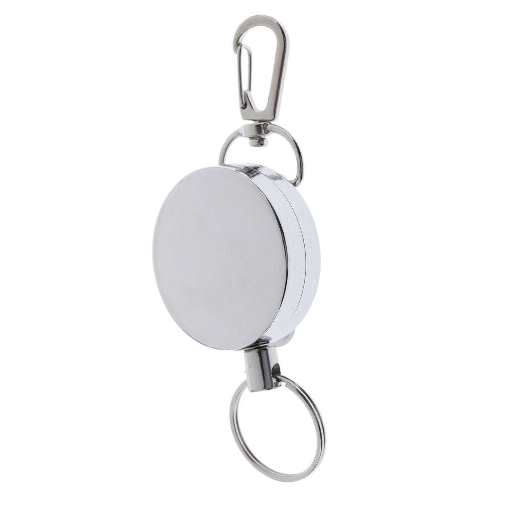 Retractable Keychain Carabiner Pull Reel  Belt Keychain Clip Key Ring
