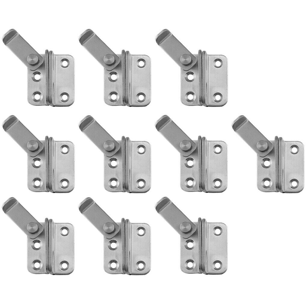 10x Stainless Steel Hasp Latch Lock Sliding Door for Window Gate Cabinet Buckle