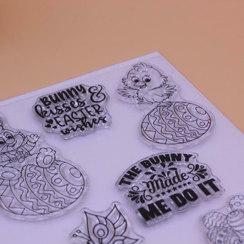 Easter Bunny Rabbit Silicone Clear Seal Stamp DIY Scrapbooking Embossing Photo