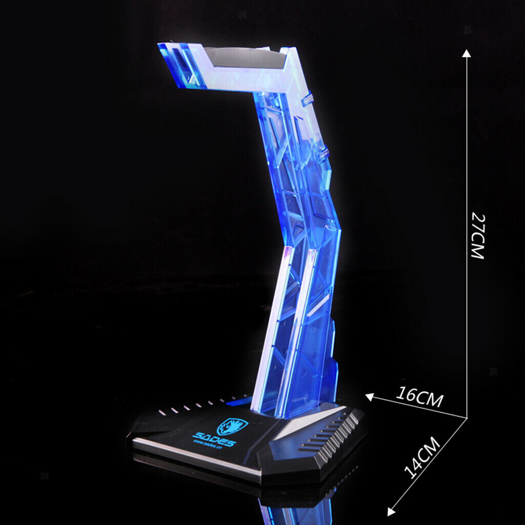 Universal Acrylic Headphone Stander Headphone Hanger Display Rack Blue
