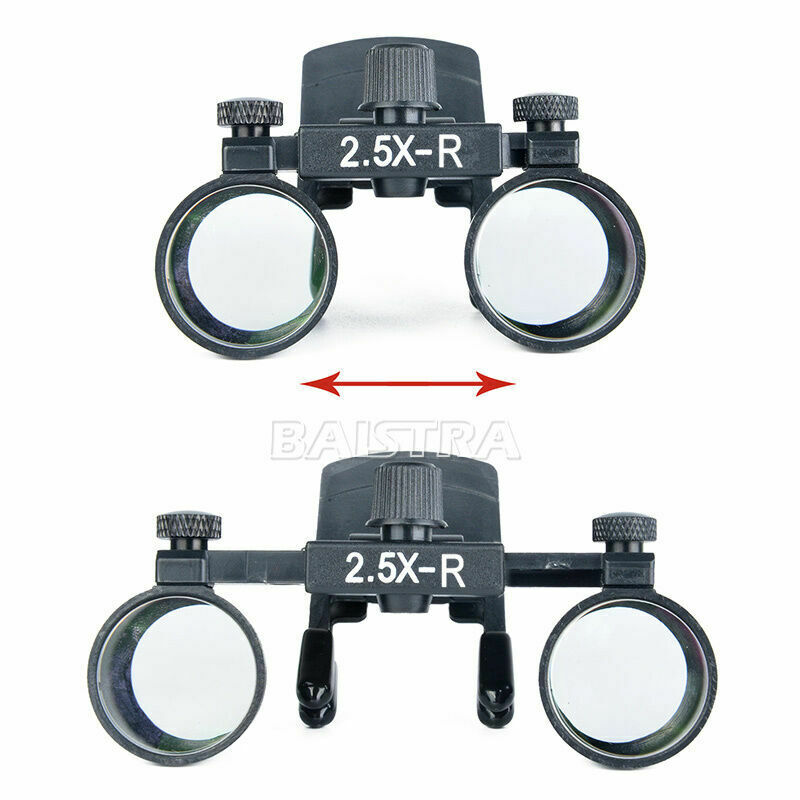 2.5 X Dental Surgical Loupes Binocular Glass Magnifier 350-450mm Cleaning Kit