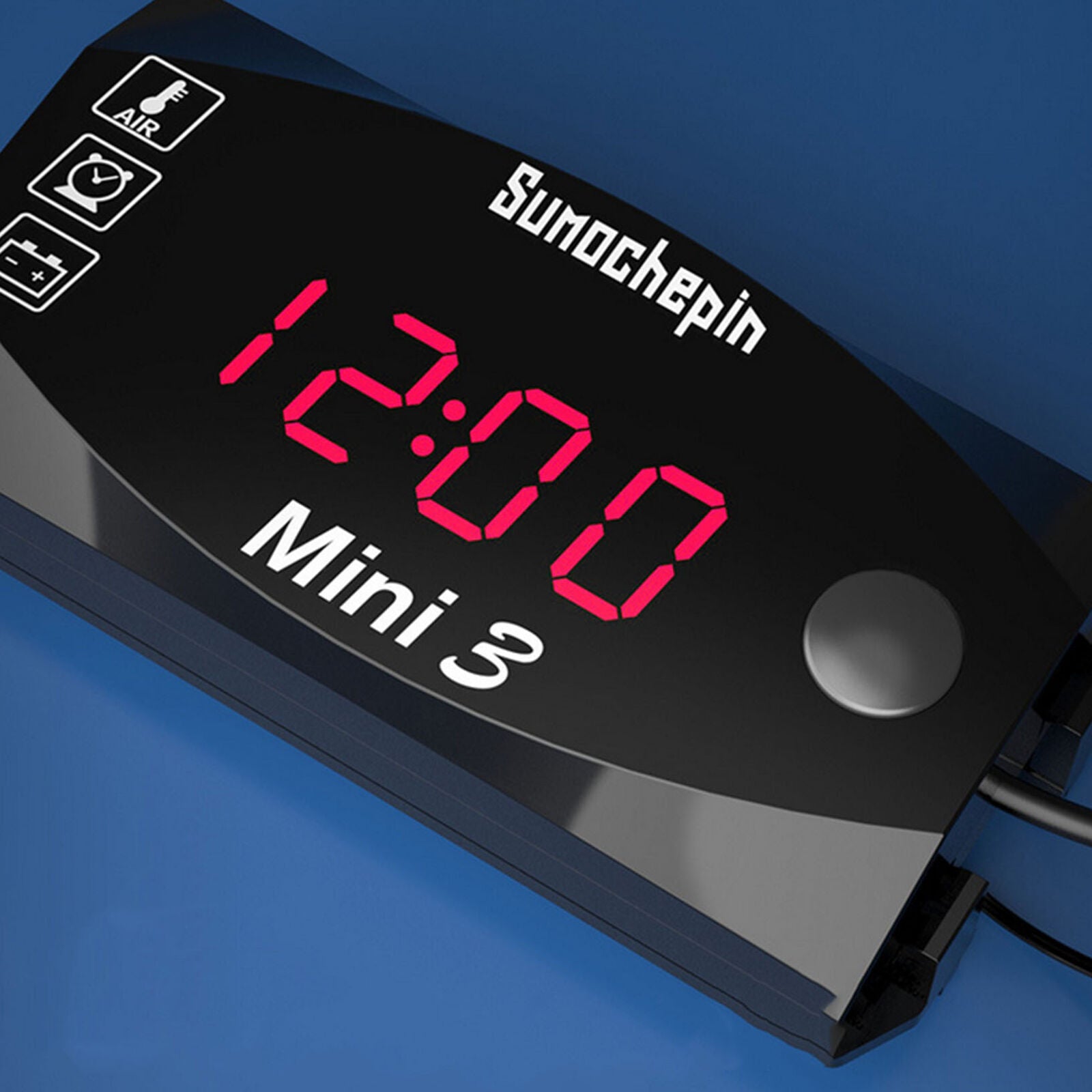 Automotive car digital clock LCD thermometer voltage tester voltmeter 12V