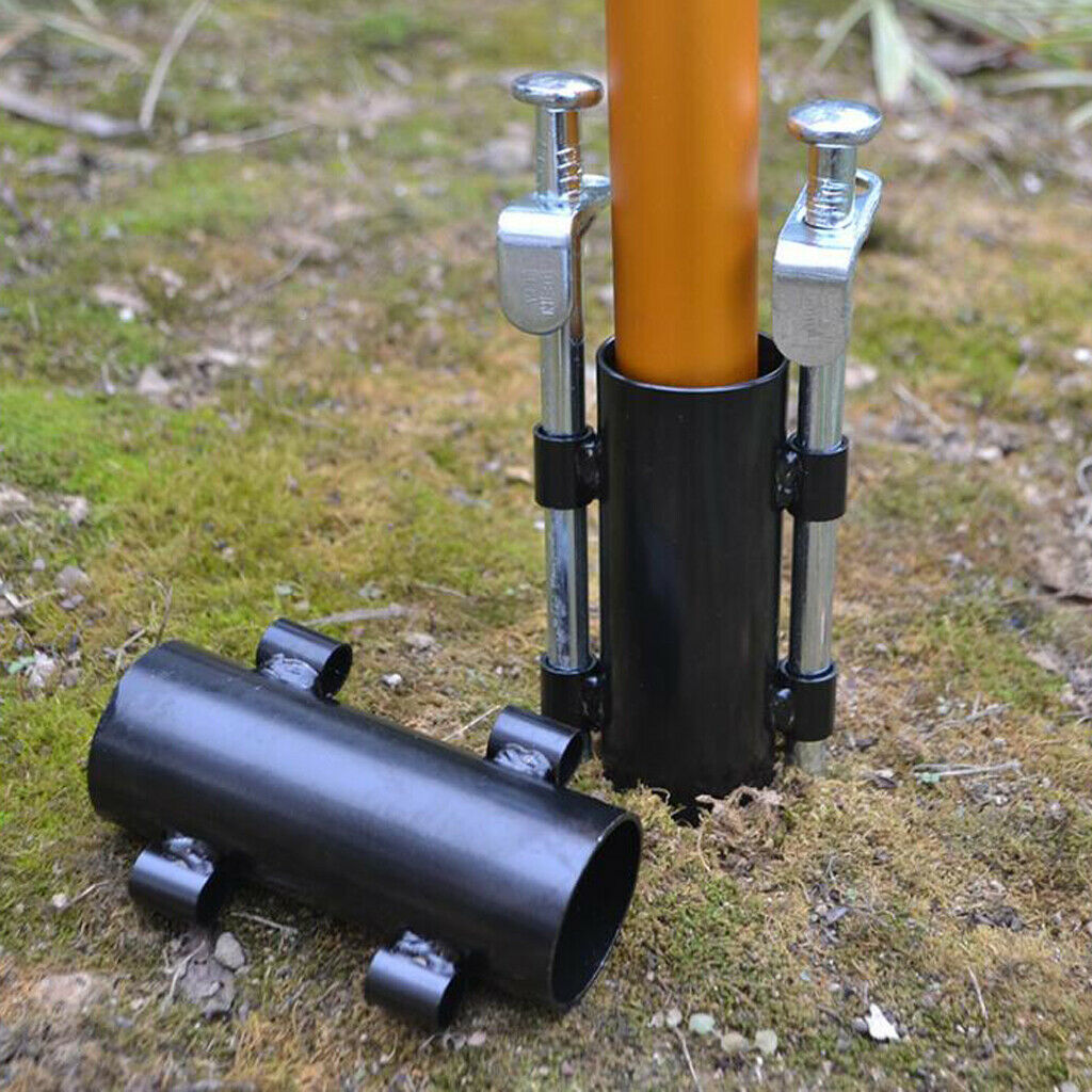 Metal Solid Canopy Pole Holder Sunshade Rod Support Stand Locking Pipe