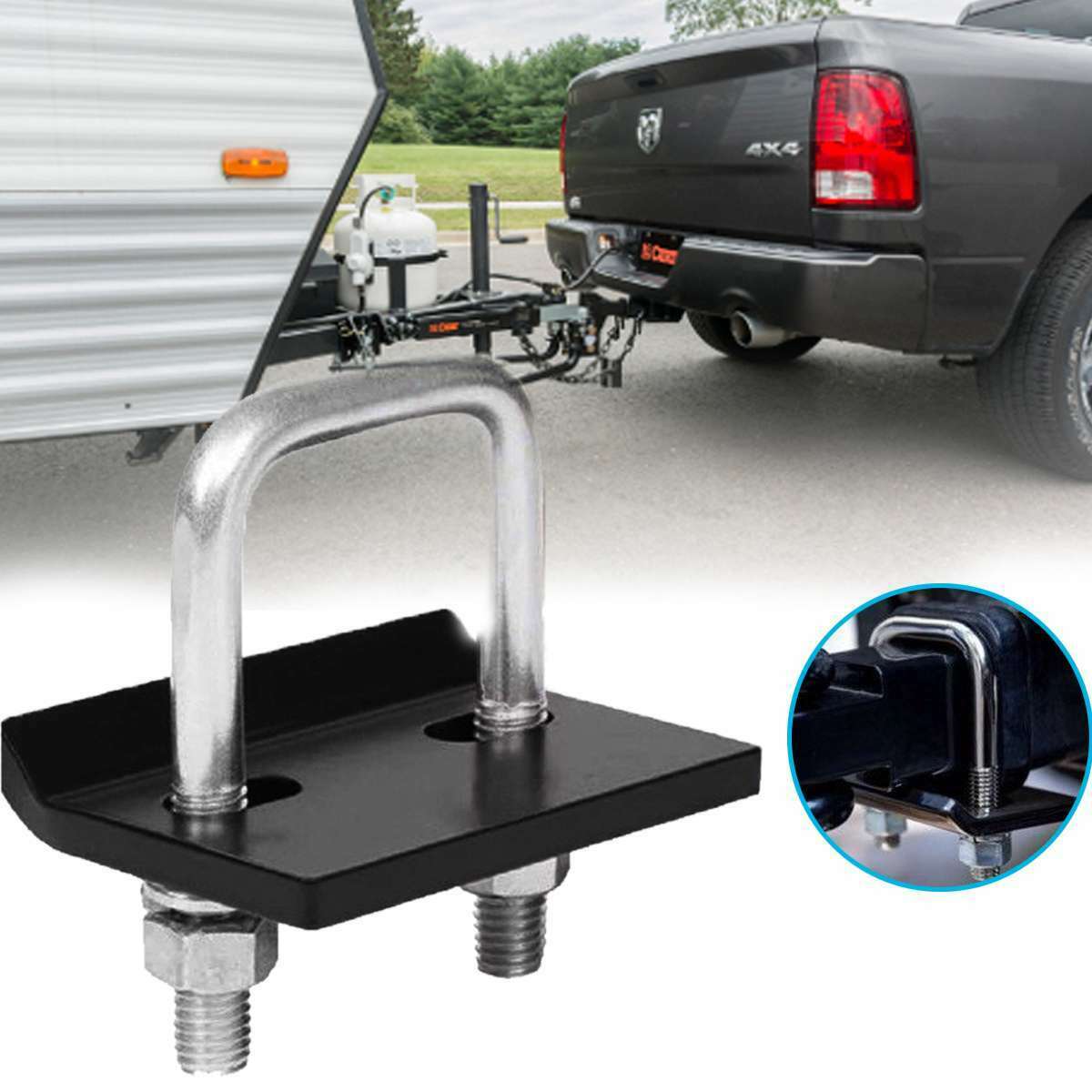 General Trailer Damper U-Bolt Heavy-Duty Anti-Rattle Stabilizer Hitch Tightener