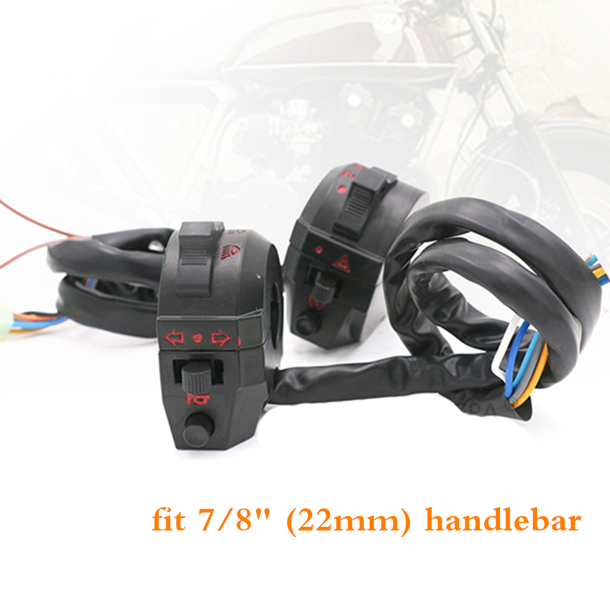 7/8" Motorcycle ATV 22mm  Switch High/Low Beam Light Turn Signal Horn Switch