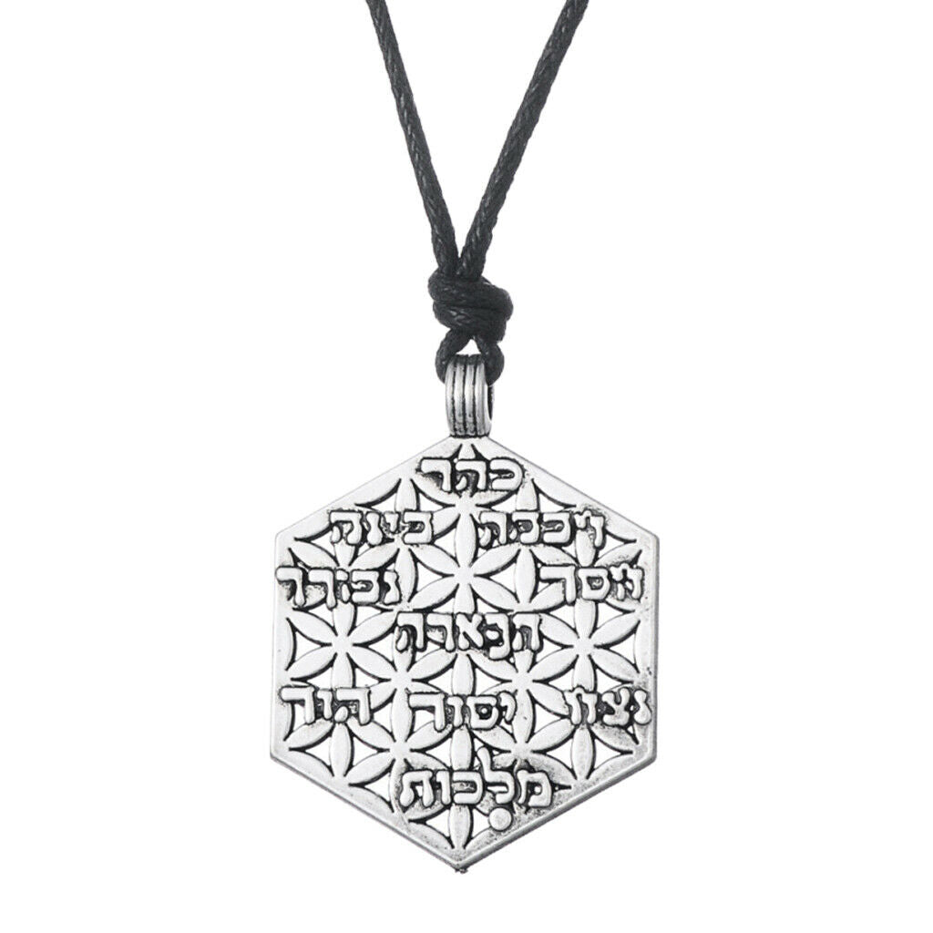 Pendant Chain Necklace Engraved Flower Knotted Adjustable Chain Jewelry