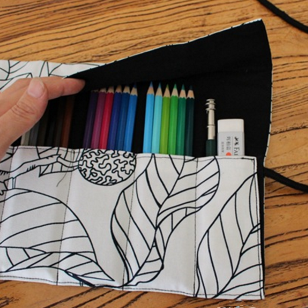 36 slot artist roll up pen pouch pen holder pouch canvas pouch