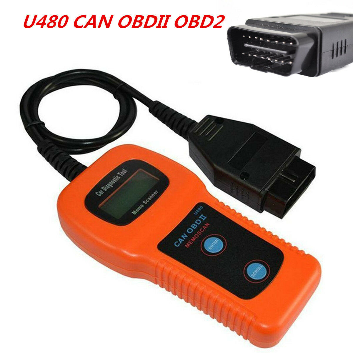 U480 CAN OBD-II OBD2 Auto Scanner Fault Code Reader Car Engine Diagnostic Tool