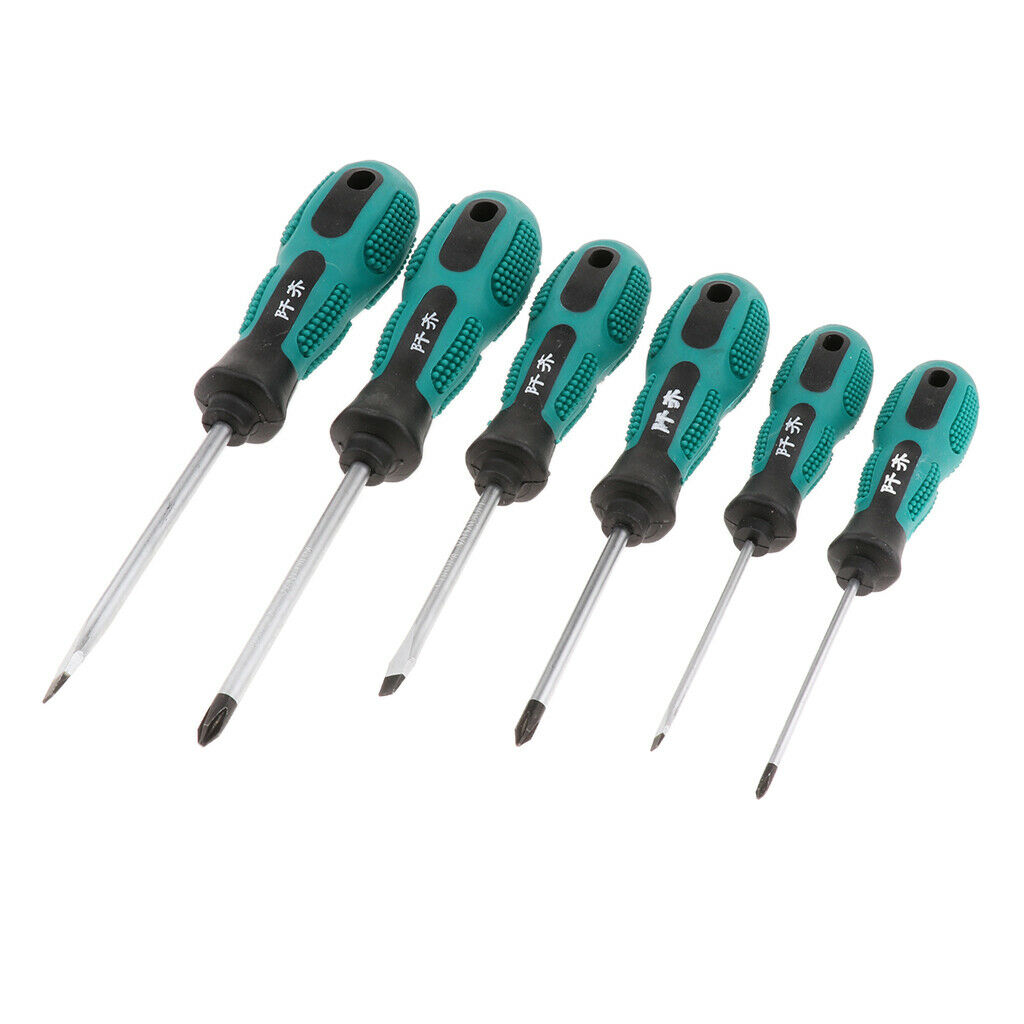 6 Pcs   Cross Point Slotted Screwdriver Magnetic Repair Tool 3mm 5mm 6mm