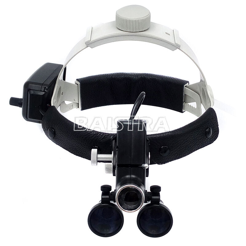 Dental 3.5X Surgical Headband Leather Medical LED Binocular Loupes DY-106 Black