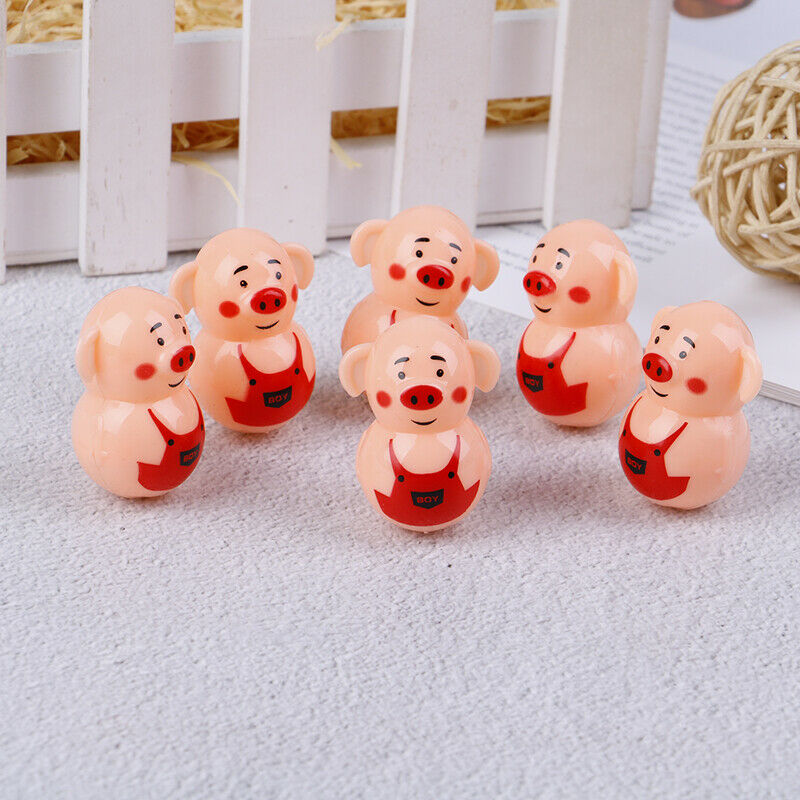 2Pcs Baby cute funny tumbler piggy toys kids learning tumbler toys giftsJ.l8