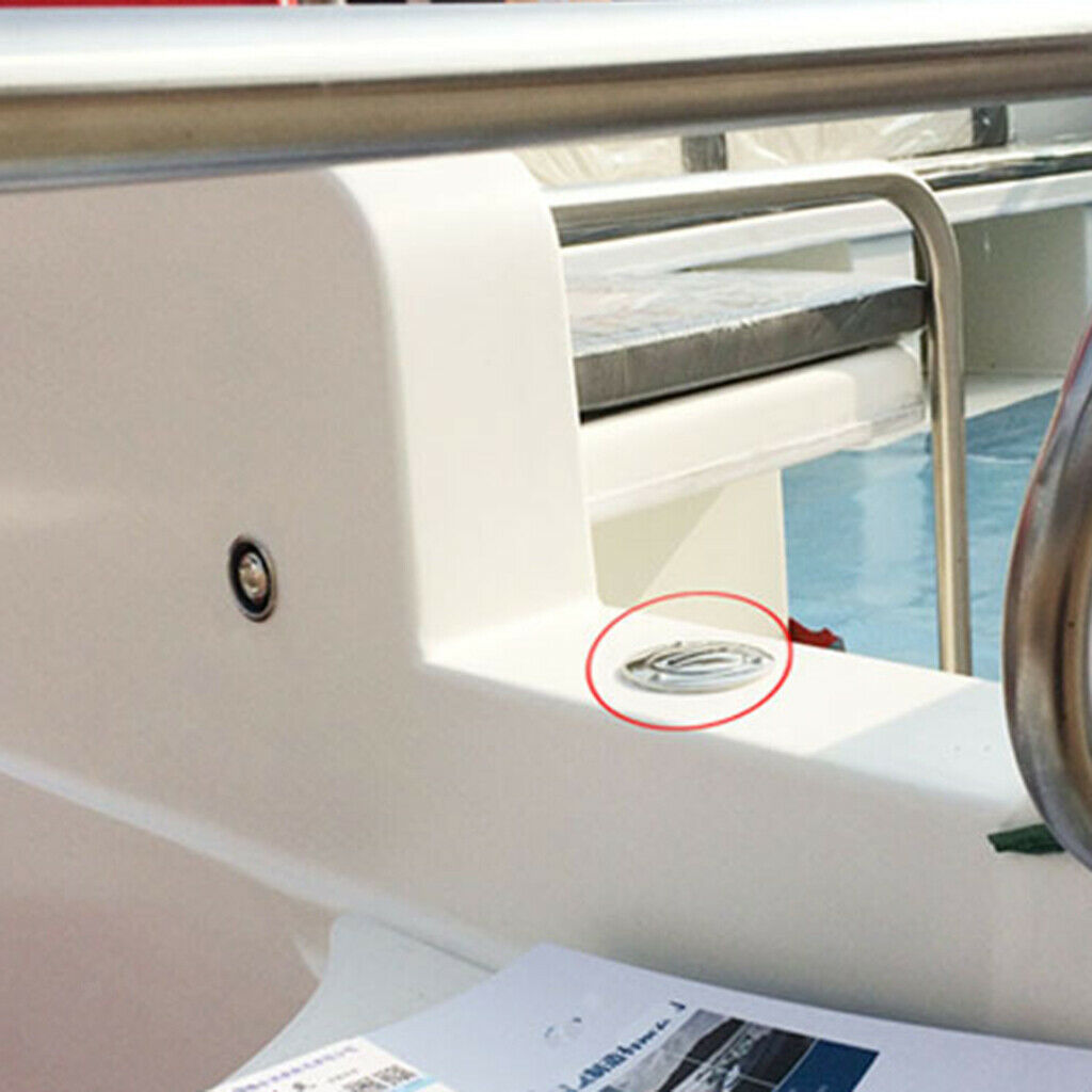 Boat Deck Gas Fill / Filler Keyless   1 1/2'' 316 Stainless Steel FUEL