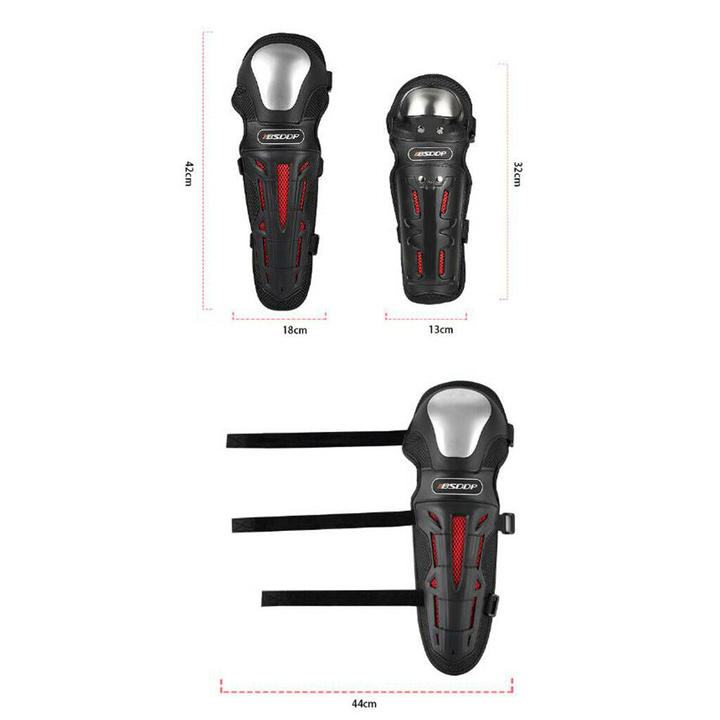 4Pieces Adults EVA Motorcycle ATV Motocross Elbow Knee Pads Shin Guards