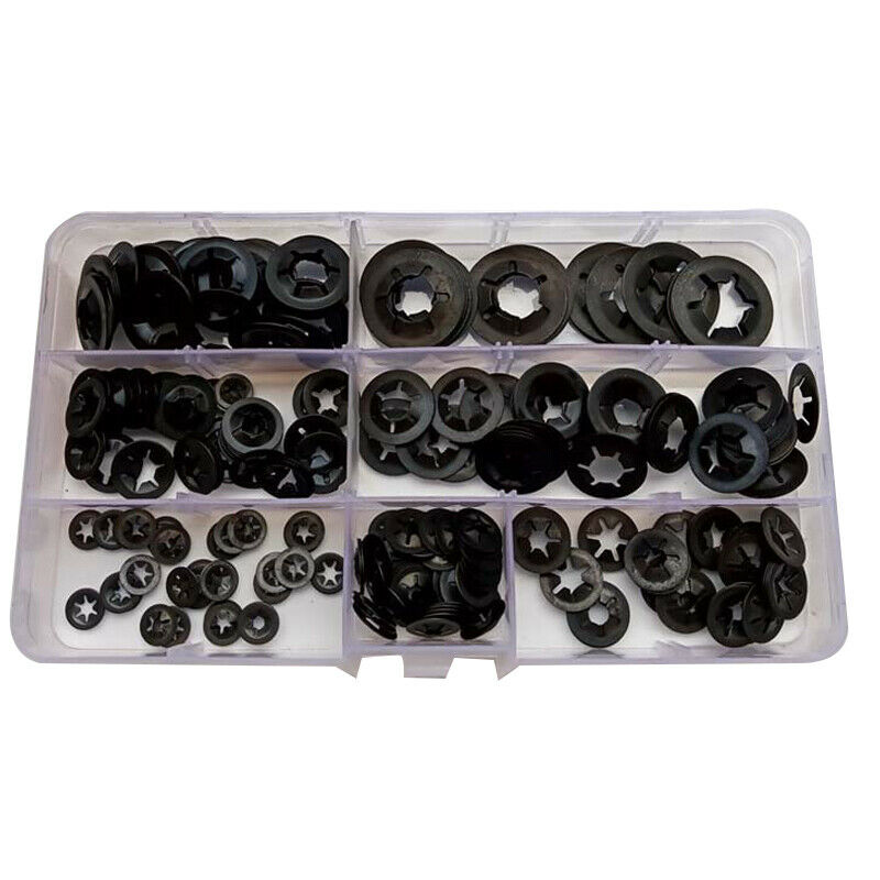 280Pcs Flower Washer M3-12 Internal Tooth Lock Washer Quick Lock Washer Steel