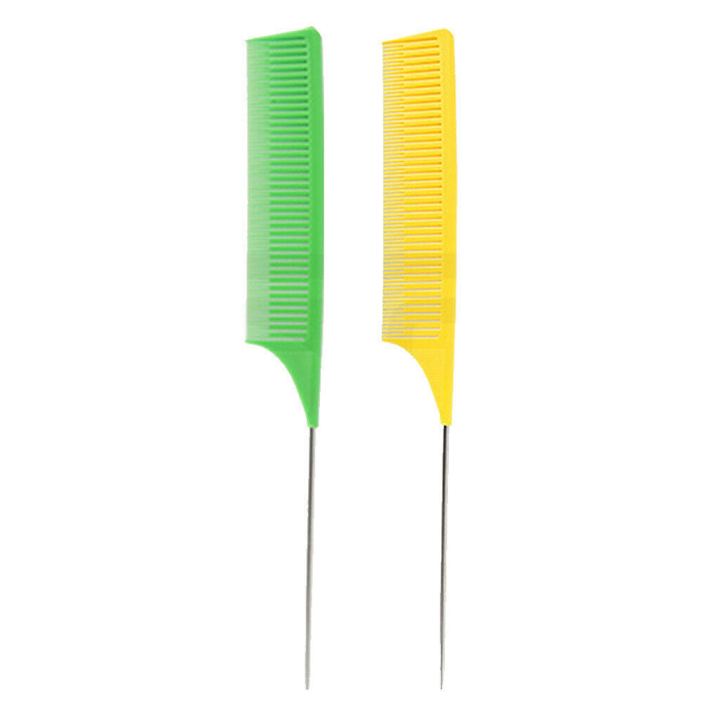 2x ABS Weaving Highlighting Foiling Hair Comb for Salon Styling Dyeing Combs