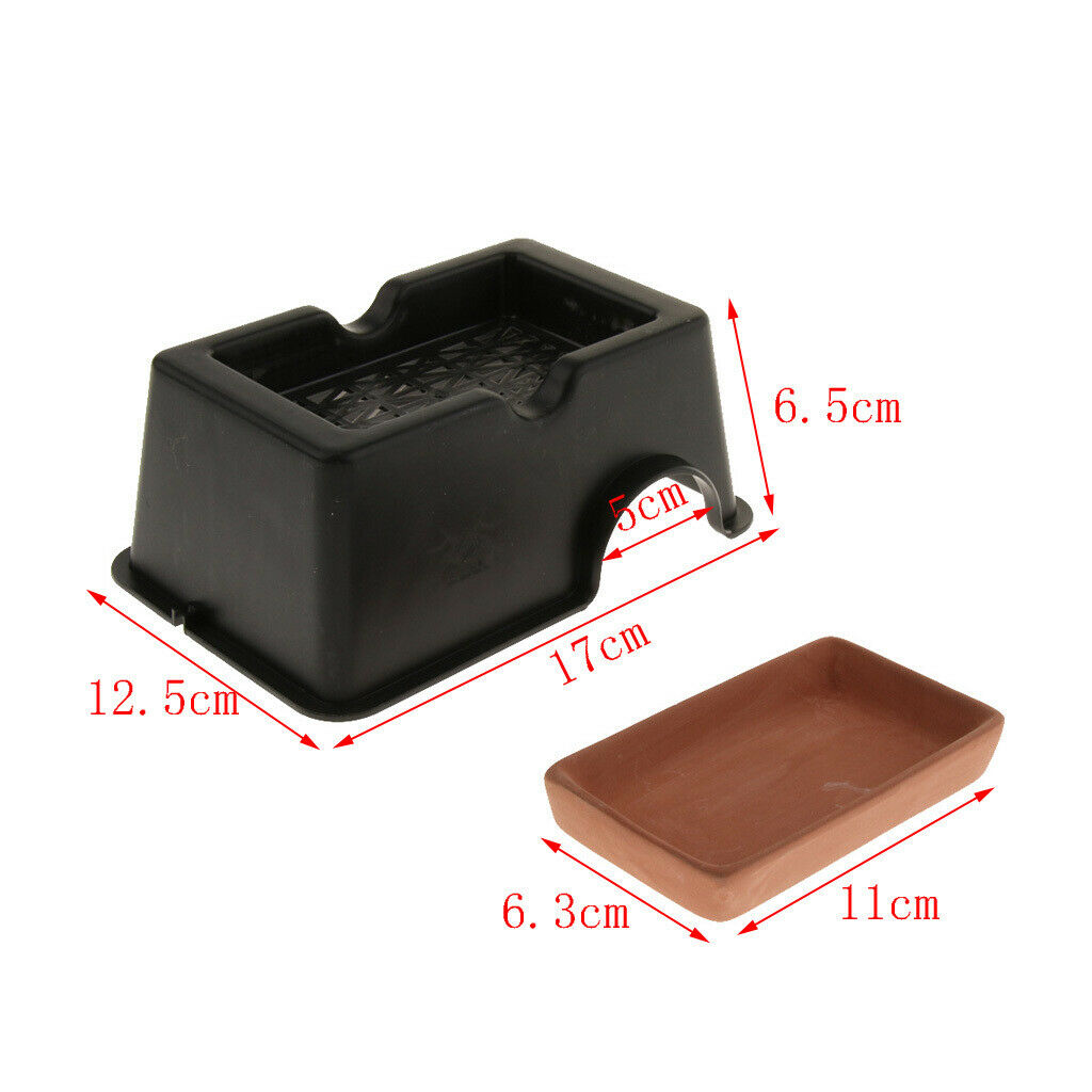 Reptile Hide Cave Box Lizards Habitat - Increase Humidity Water Supply Hideout