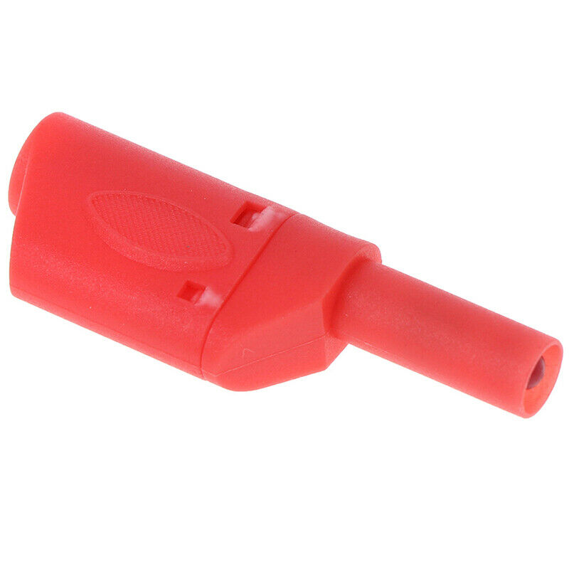 10Pcs Safety 4mm Male Stackable Banana Plug Connector Shrouded Fully Insula_DD