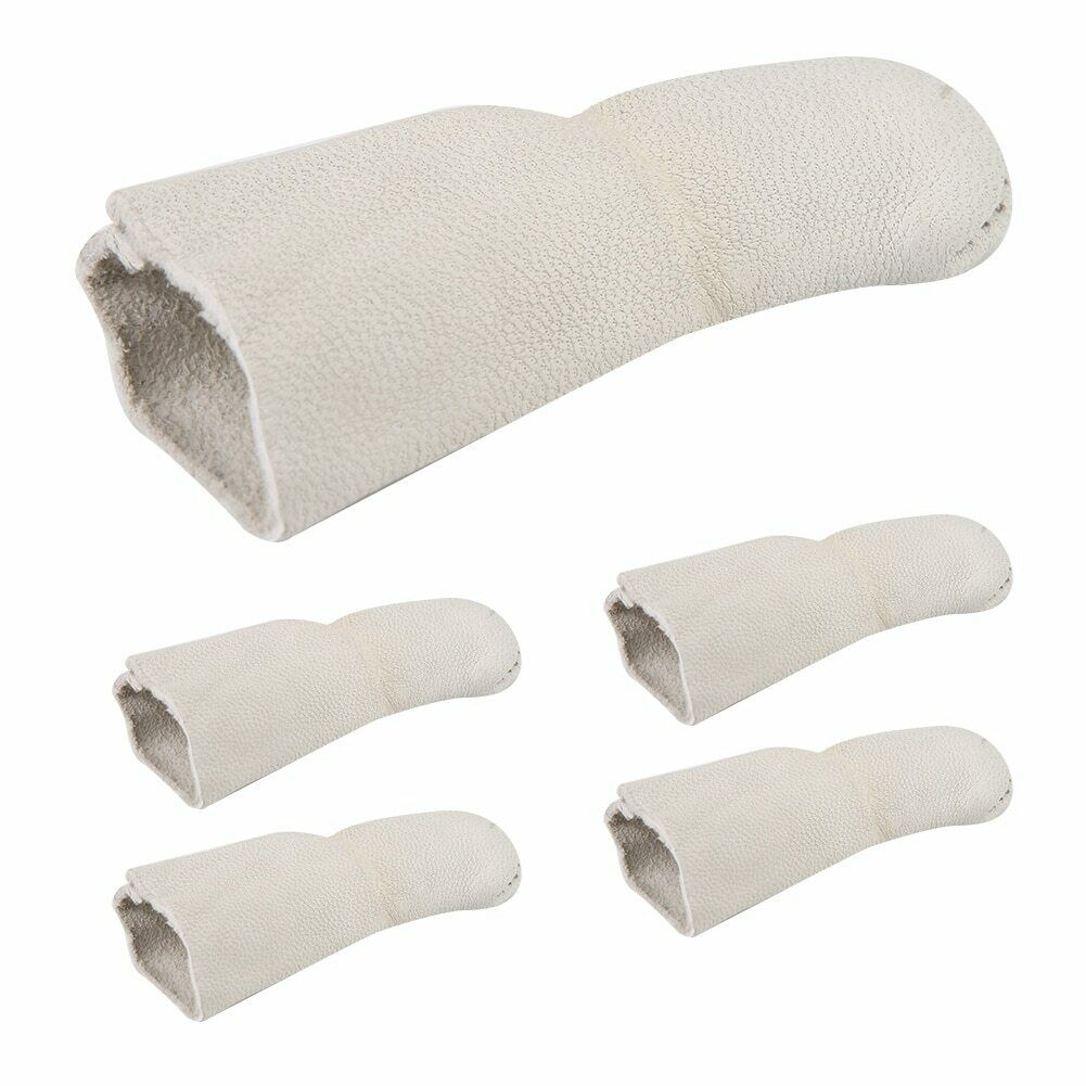 5pcs/Pack Leather Thumb Guards Jewelry Making Metal Polishing Finger Protectors