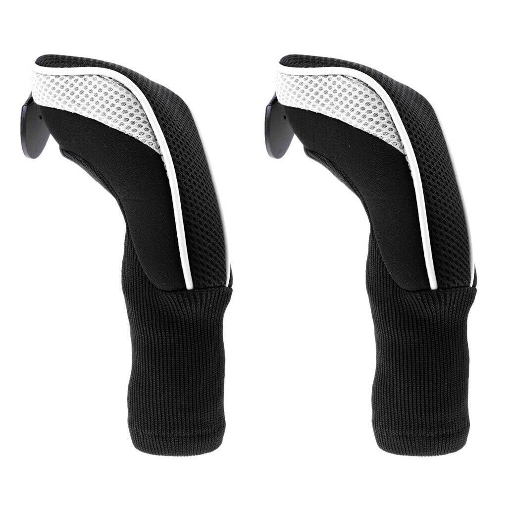 2 Pieces Golf Club Hybrids Head Covers Neoprene Iron Wood UT Cover Protect Case