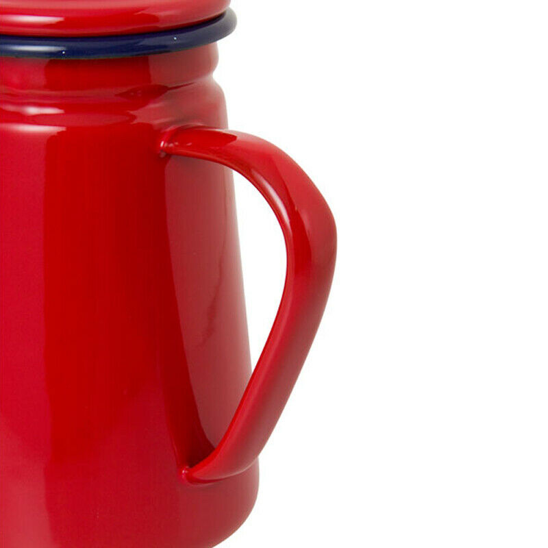1.1L High-Grade Enamel Coffee Pot Pour over Milk Water Jug Pitcher Barista TeaM1