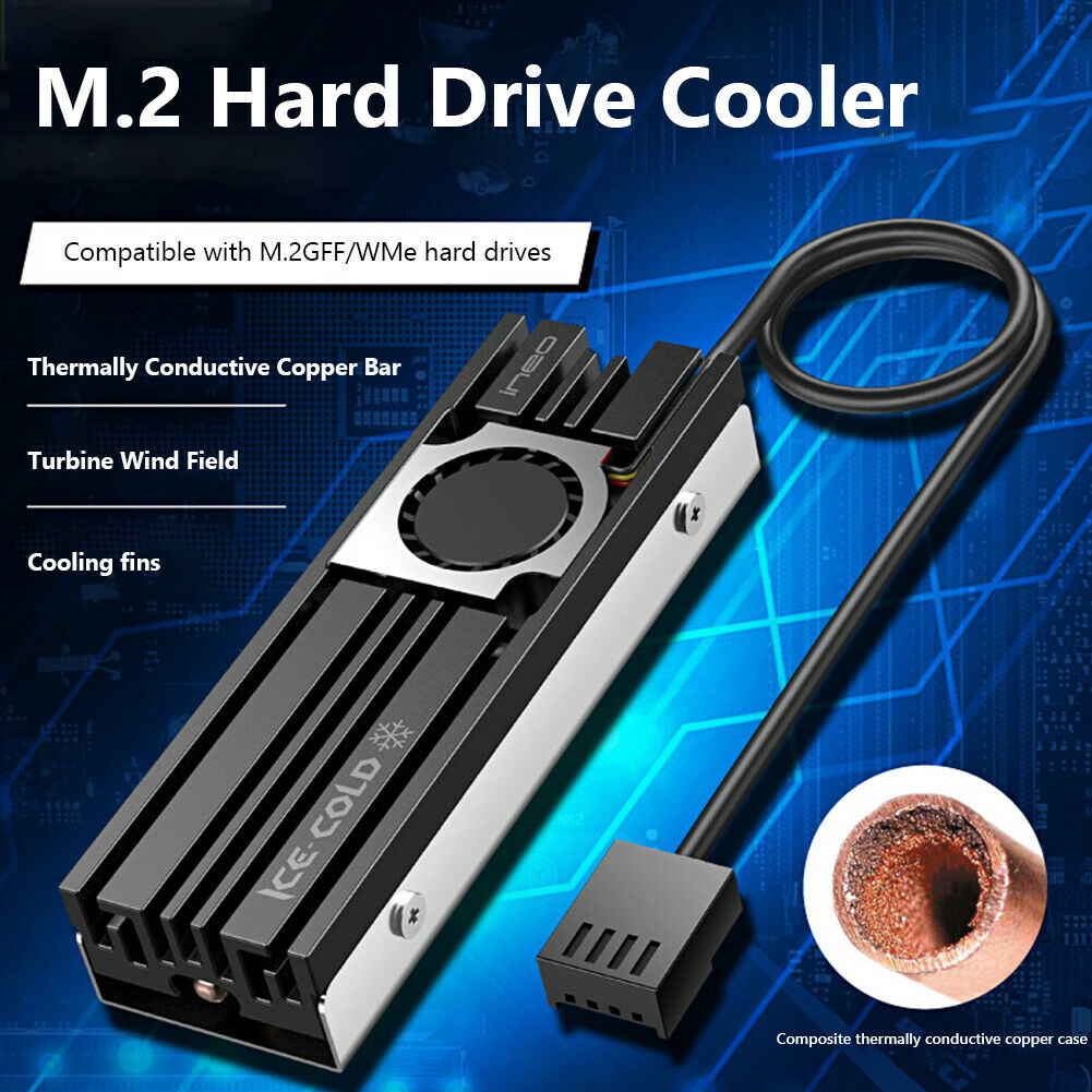 Ineo M.2 NVME Solid State Disk SSD Heatsink Cooler Heat Radiator Cooling Pads