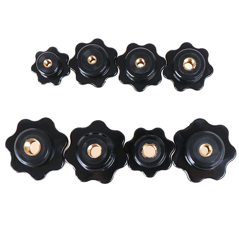 M8 Female Thread ven Star Shaped Head Clamping Nuts Knob Ship F~ii  .l8
