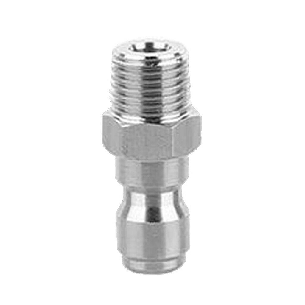 4Pcs Stainless Garden Hose Quick Connect Fitting Pressure Washers 1/4'' Male