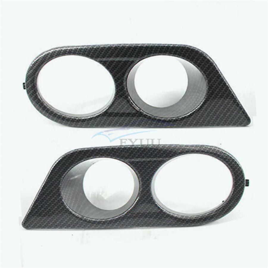 1 Pair Black Carbon Fiber Style Fog Light Cover For BMW E46 M3 2-Door 2001-2006