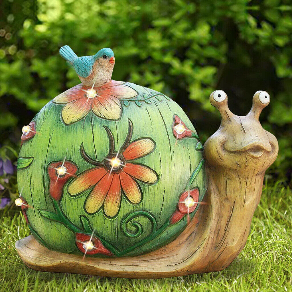 Garden Snail Statue Decor Waterproof for Lawn Yard Ornament 10x5x8.5inch