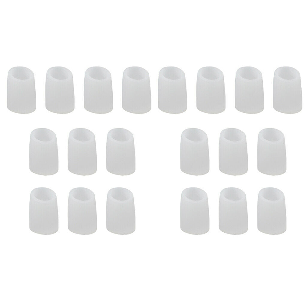 20pcs Silicone Gel Tube Toe Separator Bunion Protector Cover Foot Cushion L
