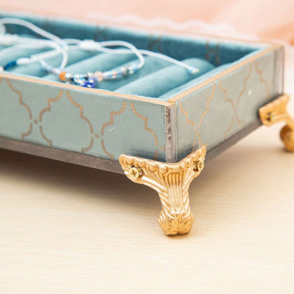 Multifunctions Jewelry Storage Cufflinks  Necklace Tray Organizer - Velvet