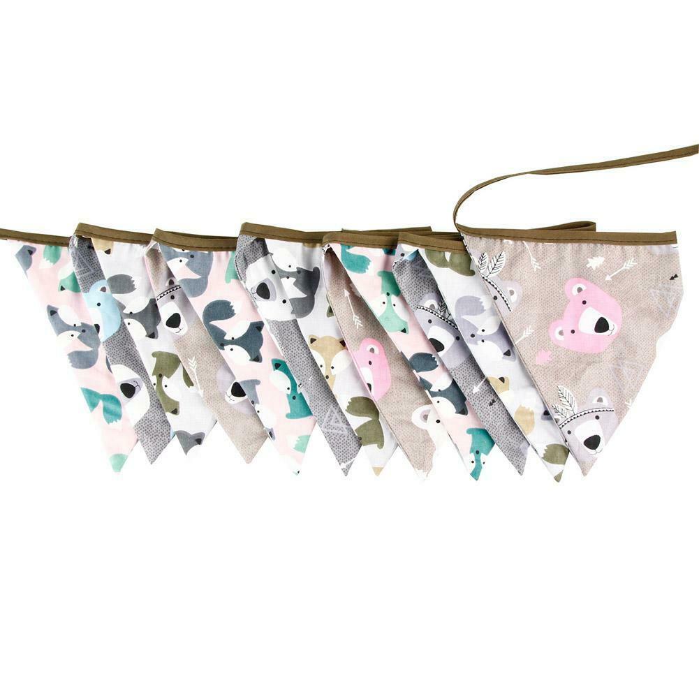 3.2m Cartoon Mix-Animals Pattern Hanging Flags Pennant Party Festival Decor @