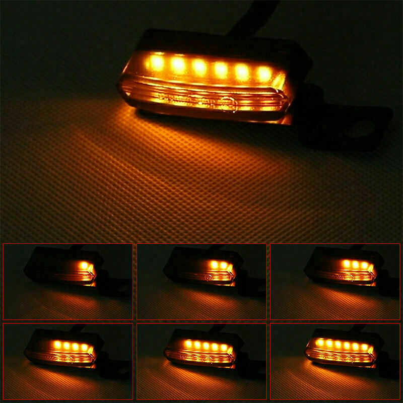 2x Mini LED Motorcycle Turn Signal Indicator Flasher Amber Blinker Light Lamp