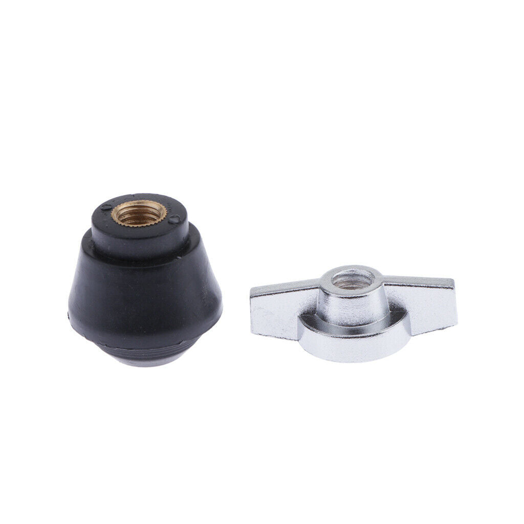 Set of 2 Black Floor Tom Drum Legs Feet Set Parts Percussion Instrument Accs