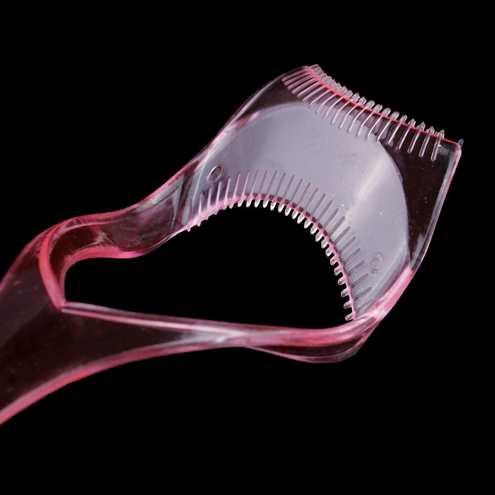 3in 1 Eye lash mascara shield guard eyelash curler applicator tool comb guide XC