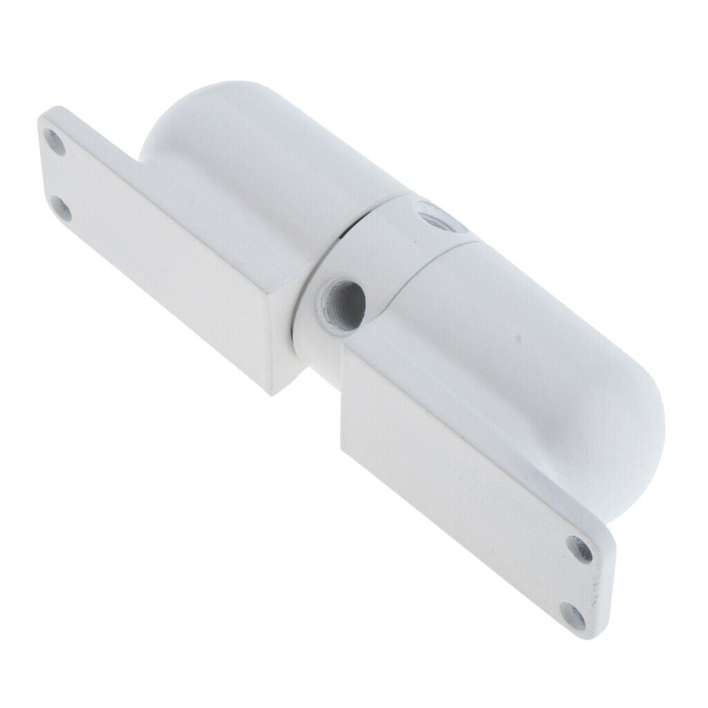 Mini White Zinc Alloy Adjustable Safety Spring Door Closer Closing Stopper